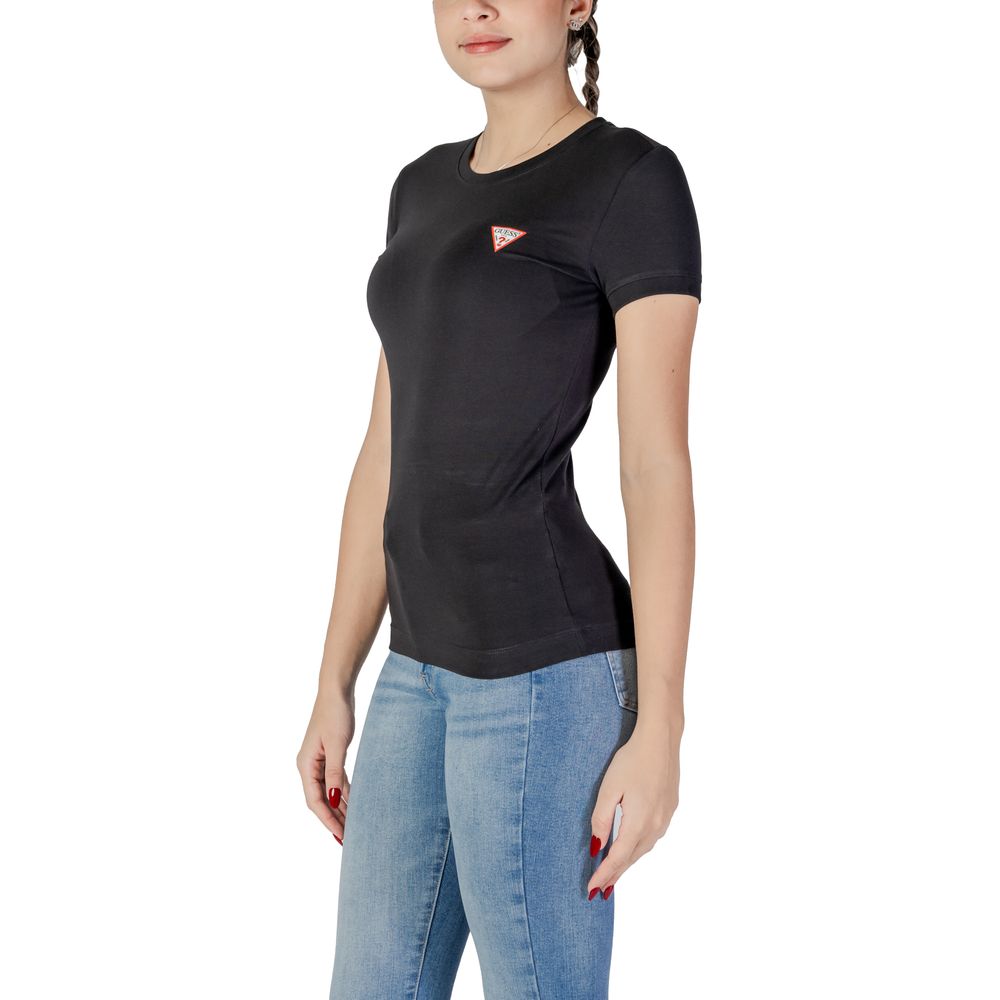 Guess Schwarzes T-Shirt aus Baumwolle